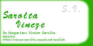 sarolta vincze business card